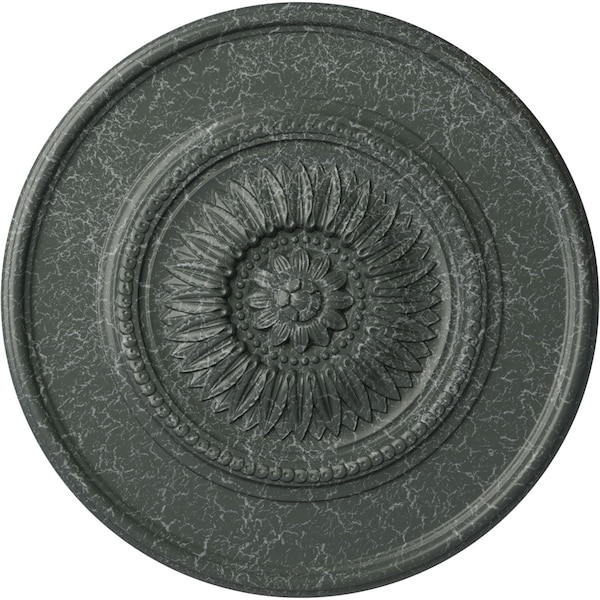 Ekena Millwork Large Floral Ceiling Medallion, Hand-Painted Athenian Green Crackle, 41 1/8"OD x 2 1/2"P CM41FLAGC - main